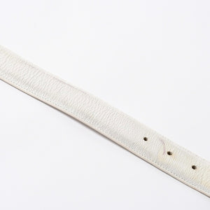 CHROME HEARTS クロムハーツ Horseshoe Revet Leather Belt Size 32 ベルト ホースシューリベット レザーベルト アイボリー シルバー金具 5個穴 美品 中古 4a008570