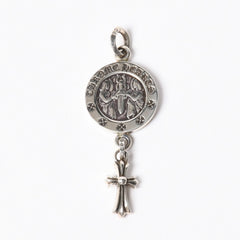 新品同様 CHROME HEARTS クロムハーツ V2 BABY FAT ANGEL MEDAL CHARM V2 ベイビーファット エンジェルメダルチャーム 重量約8.38g 中古 4a006144
