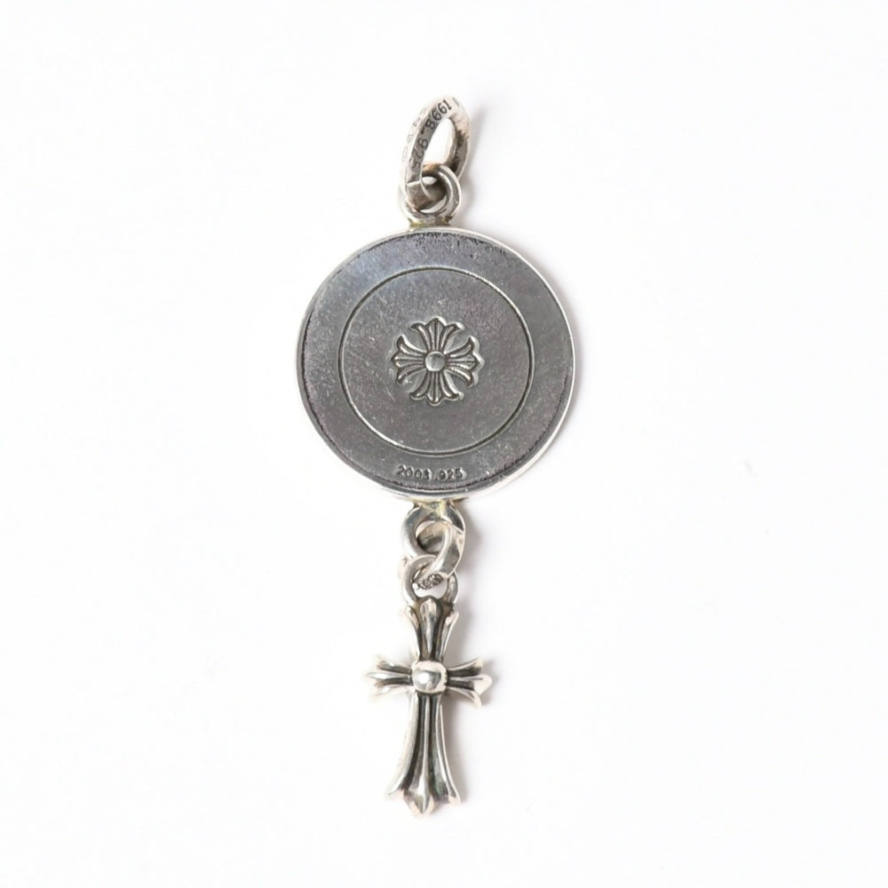 新品同様 CHROME HEARTS クロムハーツ V2 BABY FAT ANGEL MEDAL CHARM V2 ベイビーファット エンジェルメダルチャーム 重量約8.38g 中古 4a006144