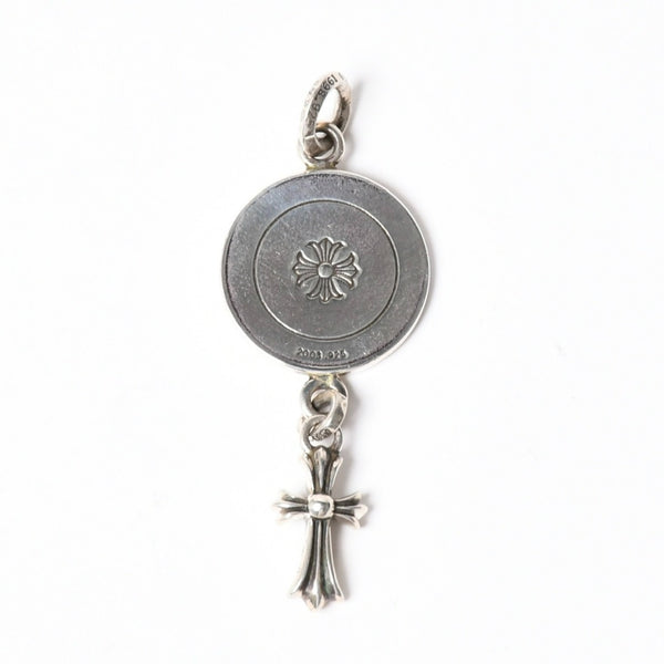 新品同様 CHROME HEARTS クロムハーツ V2 BABY FAT ANGEL MEDAL CHARM V2 ベイビーファット エンジェルメダルチャーム 重量約8.38g 中古 4a006144