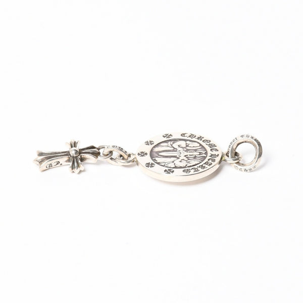 新品同様 CHROME HEARTS クロムハーツ V2 BABY FAT ANGEL MEDAL CHARM V2 ベイビーファット エンジェルメダルチャーム 重量約8.38g 中古 4a006144