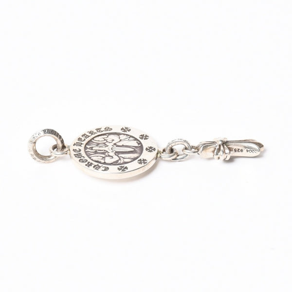 新品同様 CHROME HEARTS クロムハーツ V2 BABY FAT ANGEL MEDAL CHARM V2 ベイビーファット エンジェルメダルチャーム 重量約8.38g 中古 4a006144