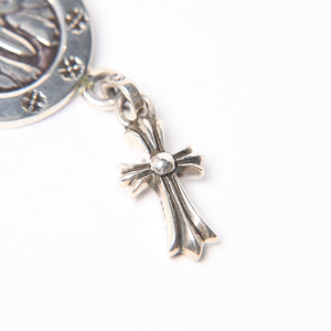 新品同様 CHROME HEARTS クロムハーツ V2 BABY FAT ANGEL MEDAL CHARM V2 ベイビーファット エンジェルメダルチャーム 重量約8.38g 中古 4a006144