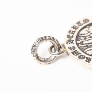 新品同様 CHROME HEARTS クロムハーツ V2 BABY FAT ANGEL MEDAL CHARM V2 ベイビーファット エンジェルメダルチャーム 重量約8.38g 中古 4a006144