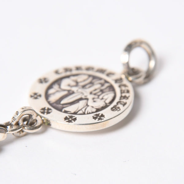 新品同様 CHROME HEARTS クロムハーツ V2 BABY FAT ANGEL MEDAL CHARM V2 ベイビーファット エンジェルメダルチャーム 重量約8.38g 中古 4a006144
