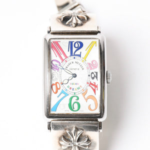 極美品 激レア CHROME HEARTS×フランクミュラー クロムハーツ 時計 1200SC COLOR DREAM ウォッチブレス 中古 4a008748