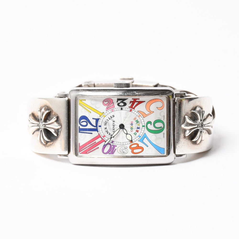 極美品 激レア CHROME HEARTS×フランクミュラー クロムハーツ 時計 1200SC COLOR DREAM ウォッチブレス 中古 4a008748