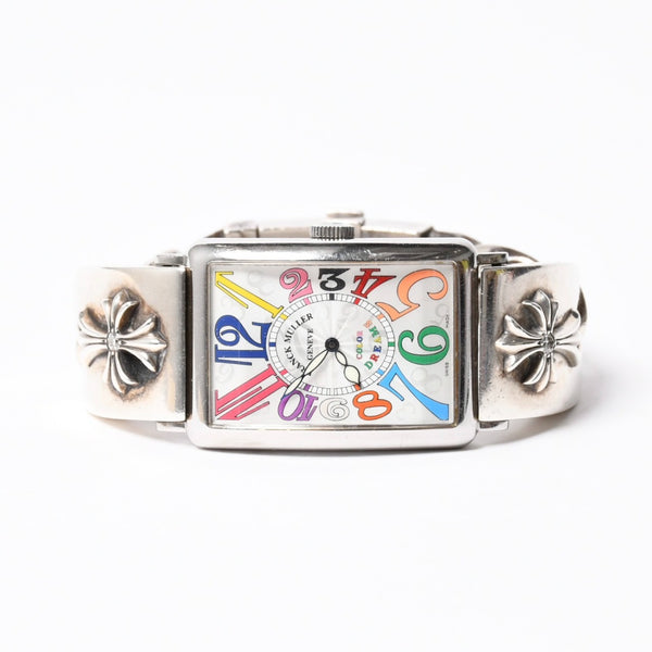 極美品 激レア CHROME HEARTS×フランクミュラー クロムハーツ 時計 1200SC COLOR DREAM ウォッチブレス 中古 4a008748