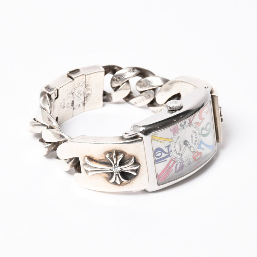 極美品 激レア CHROME HEARTS×フランクミュラー クロムハーツ 時計 1200SC COLOR DREAM ウォッチブレス 中古 4a008748