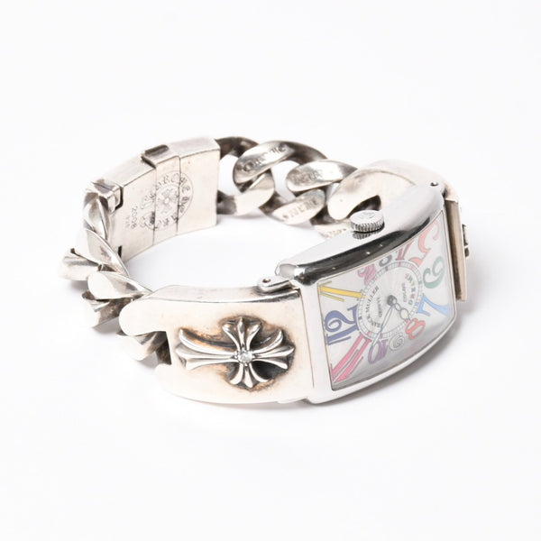 極美品 激レア CHROME HEARTS×フランクミュラー クロムハーツ 時計 1200SC COLOR DREAM ウォッチブレス 中古 4a008748