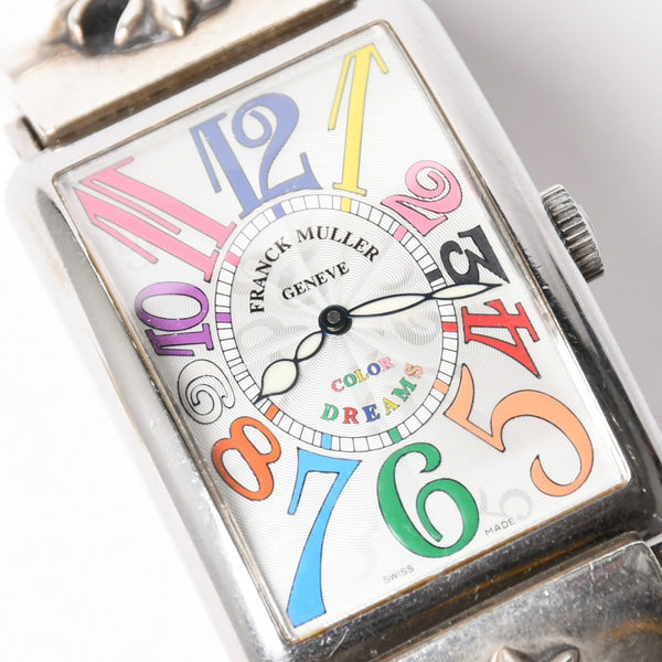 極美品 激レア CHROME HEARTS×フランクミュラー クロムハーツ 時計 1200SC COLOR DREAM ウォッチブレス 中古 4a008748