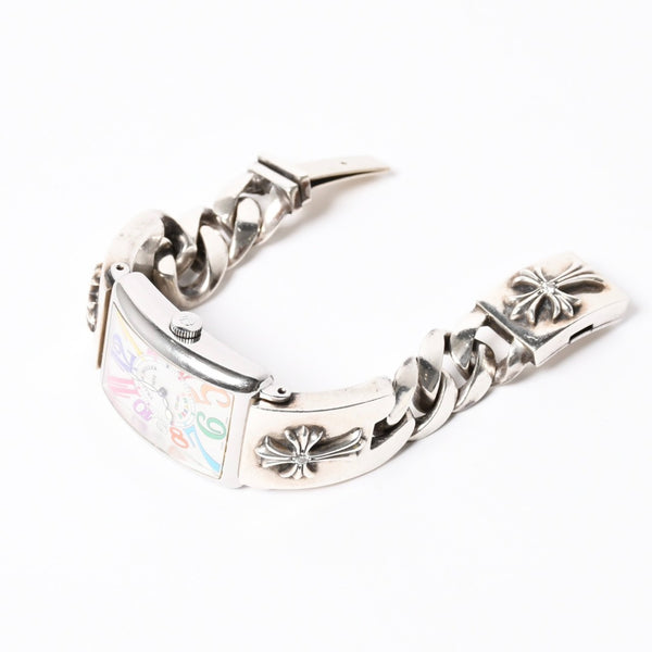 極美品 激レア CHROME HEARTS×フランクミュラー クロムハーツ 時計 1200SC COLOR DREAM ウォッチブレス 中古 4a008748