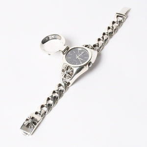 極美品 CHROME HEARTS クロムハーツ × ROLEX ロレックス オイスター パーペチュアル エアキング 腕時計 14000 重量195.74g AT SS 中古 4a008599