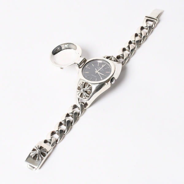 極美品 CHROME HEARTS クロムハーツ × ROLEX ロレックス オイスター パーペチュアル エアキング 腕時計 14000 重量195.74g AT SS 中古 4a008599