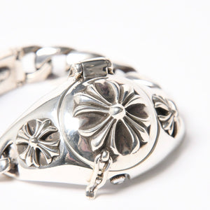極美品 CHROME HEARTS クロムハーツ × ROLEX ロレックス オイスター パーペチュアル エアキング 腕時計 14000 重量195.74g AT SS 中古 4a008599
