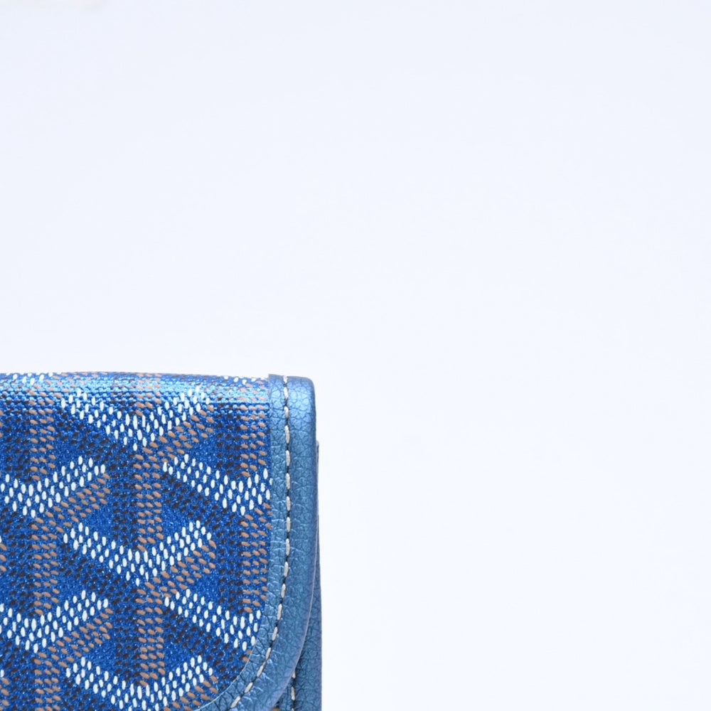 Like new GOYARD Saint Louis PM Pouch Blue Metal Flat Pouch Accessory Case Made in France Rare Limited Used 4a008353