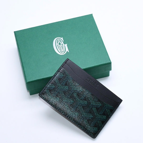 新品未使用品 GOYARD ゴヤール 2026年 限定 エバーグリーン ダークグリーン ブラック カードケース サン・シュルピス 中古 4a008853