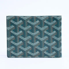 新品同様 GOYARD ゴヤール ヴィクトワール ウォレット 二つ折り財布 VICTO8PMLTY50CL50X PVC レザー グリーン 中古 4a008759