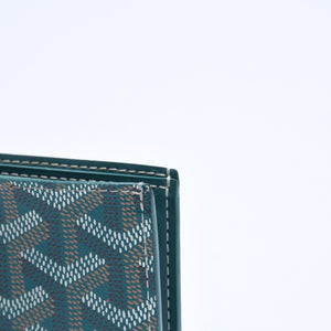 新品同様 GOYARD ゴヤール ヴィクトワール ウォレット 二つ折り財布 VICTO8PMLTY50CL50X PVC レザー グリーン 中古 4a008759