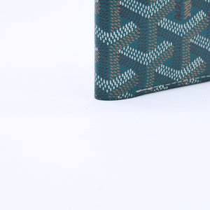 新品同様 GOYARD ゴヤール ヴィクトワール ウォレット 二つ折り財布 VICTO8PMLTY50CL50X PVC レザー グリーン 中古 4a008759
