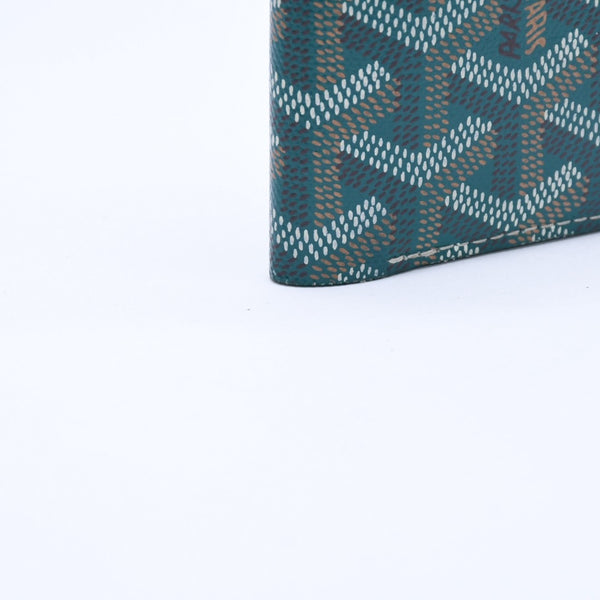 新品同様 GOYARD ゴヤール ヴィクトワール ウォレット 二つ折り財布 VICTO8PMLTY50CL50X PVC レザー グリーン 中古 4a008759