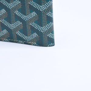 新品同様 GOYARD ゴヤール ヴィクトワール ウォレット 二つ折り財布 VICTO8PMLTY50CL50X PVC レザー グリーン 中古 4a008759