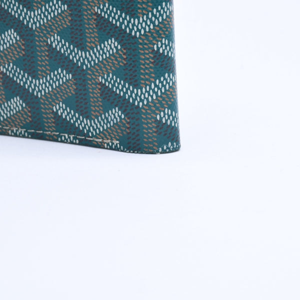 新品同様 GOYARD ゴヤール ヴィクトワール ウォレット 二つ折り財布 VICTO8PMLTY50CL50X PVC レザー グリーン 中古 4a008759