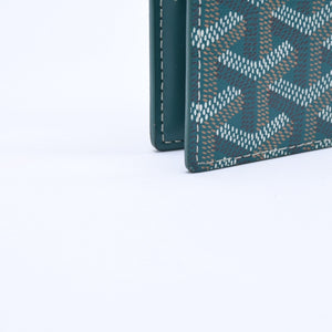 新品同様 GOYARD ゴヤール ヴィクトワール ウォレット 二つ折り財布 VICTO8PMLTY50CL50X PVC レザー グリーン 中古 4a008759
