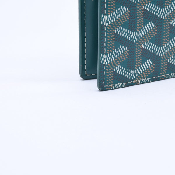 新品同様 GOYARD ゴヤール ヴィクトワール ウォレット 二つ折り財布 VICTO8PMLTY50CL50X PVC レザー グリーン 中古 4a008759