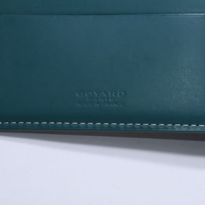 新品同様 GOYARD ゴヤール ヴィクトワール ウォレット 二つ折り財布 VICTO8PMLTY50CL50X PVC レザー グリーン 中古 4a008759
