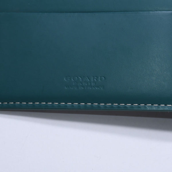 新品同様 GOYARD ゴヤール ヴィクトワール ウォレット 二つ折り財布 VICTO8PMLTY50CL50X PVC レザー グリーン 中古 4a008759