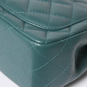 極美品 CHANEL シャネル ミニマトラッセ 16 Sチェーンショルダーバッグ ランダム番台 ココマーク ラムスキン グリーン 中古 4a008585