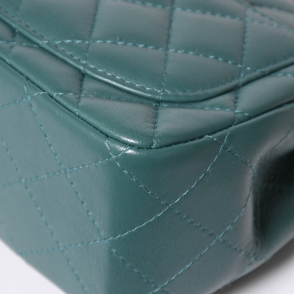 極美品 CHANEL シャネル ミニマトラッセ 16 Sチェーンショルダーバッグ ランダム番台 ココマーク ラムスキン グリーン 中古 4a008585