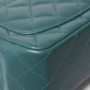 極美品 CHANEL シャネル ミニマトラッセ 16 Sチェーンショルダーバッグ ランダム番台 ココマーク ラムスキン グリーン 中古 4a008585