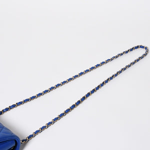 極美品 CHANEL シャネル ミニマトラッセ 16 Sチェーンショルダーバッグ A35200 31番台 ココマーク ラムスキン ブルー 中古 4a008587