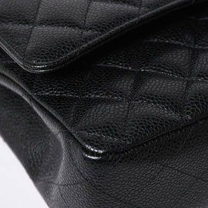 Like new CHANEL Matelasse 25 W flap W chain shoulder bag 29 series Coco mark caviar skin black used 4a008588