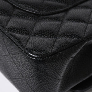 Like new CHANEL Matelasse 25 W flap W chain shoulder bag 29 series Coco mark caviar skin black used 4a008588