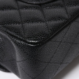 Like new CHANEL Matelasse 25 W flap W chain shoulder bag 29 series Coco mark caviar skin black used 4a008588