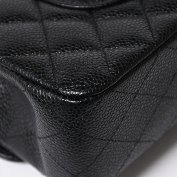 Like new CHANEL Matelasse 25 W flap W chain shoulder bag 29 series Coco mark caviar skin black used 4a008588