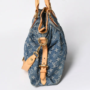 LOUIS VUITTON ルイヴィトン ネオカヴィMM ハンドバッグ M95349 2WAY モノグラム デニム ゴールド金具 美品 中古 4a008684