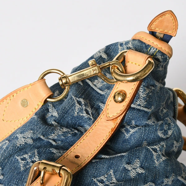 LOUIS VUITTON ルイヴィトン ネオカヴィMM ハンドバッグ M95349 2WAY モノグラム デニム ゴールド金具 美品 中古 4a008684