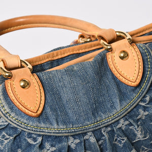 LOUIS VUITTON ルイヴィトン ネオカヴィMM ハンドバッグ M95349 2WAY モノグラム デニム ゴールド金具 美品 中古 4a008684