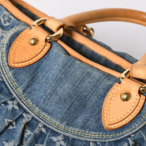 LOUIS VUITTON ルイヴィトン ネオカヴィMM ハンドバッグ M95349 2WAY モノグラム デニム ゴールド金具 美品 中古 4a008684