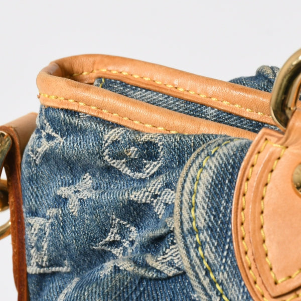 LOUIS VUITTON ルイヴィトン ネオカヴィMM ハンドバッグ M95349 2WAY モノグラム デニム ゴールド金具 美品 中古 4a008684