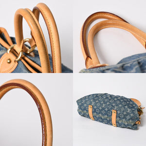 LOUIS VUITTON ルイヴィトン ネオカヴィMM ハンドバッグ M95349 2WAY モノグラム デニム ゴールド金具 美品 中古 4a008684