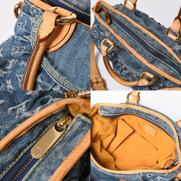 LOUIS VUITTON ルイヴィトン ネオカヴィMM ハンドバッグ M95349 2WAY モノグラム デニム ゴールド金具 美品 中古 4a008684