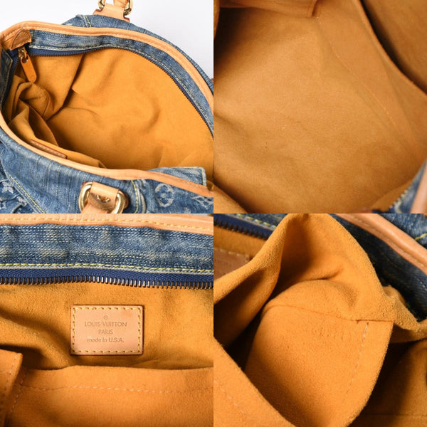 LOUIS VUITTON ルイヴィトン ネオカヴィMM ハンドバッグ M95349 2WAY モノグラム デニム ゴールド金具 美品 中古 4a008684