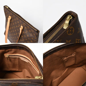 Very Good Condition LOUIS VUITTON Hippo Mezzo Tote Bag M51151 Monogram Brown PVC Leather Gold Hardware Used 4a008390