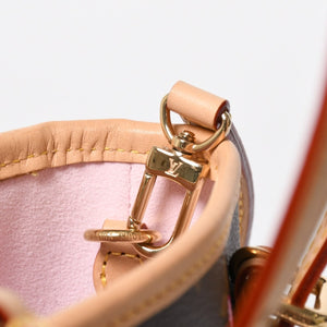 新品同様 LOUIS VUITTON LV × TM ルイヴィトン ナノ バケット ハンドバッグ M13417 モノグラム チェリーブロッサム 村上隆 中古 4a008351