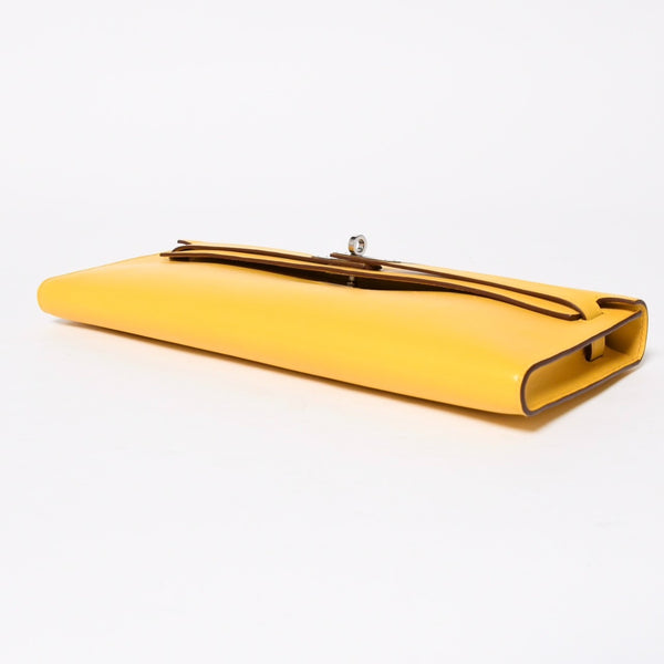 新品同様 HERMES エルメス KELLY CUT ケリーカット ハンドバッグ ヴォースイフト ソレイユ シルバー金具 ◻︎N刻印 中古 4a008598